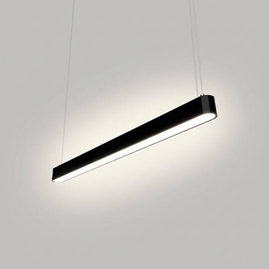 ACK 32W Geniş Çaplı Dekoratif Linear Sarkıt Armatür 100 cm Düz Çubuk Siyah Kasa AL02-14101 - 3