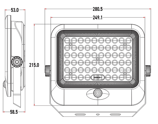 ACK 350W 6500K Beyaz Sensörlü Solar LED Projektör (Siyah) AT65-19832 - 5