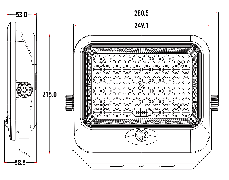 ACK 350W 6500K Beyaz Sensörlü Solar LED Projektör (Siyah) AT65-19832 - 5