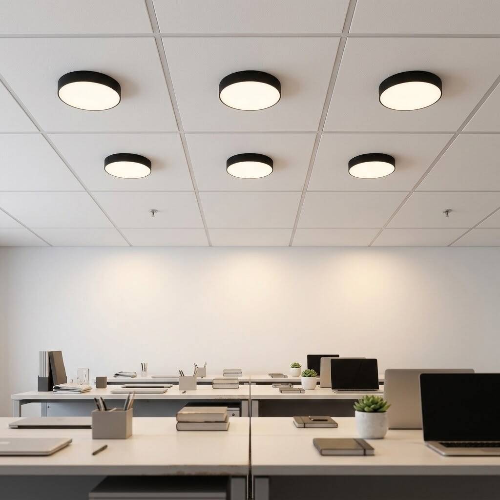 ACK 36W 3000K Günışığı Sıva Üstü Yuvarlak Led Panel (Ø225 mm Siyah Kasa) AP05-03601 - 2