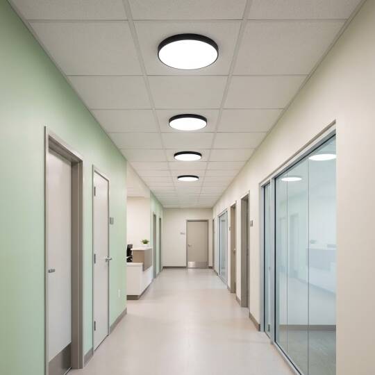 ACK 36W 4000K Ilık Beyaz Sıva Üstü Yuvarlak Led Panel (Ø225 mm Siyah Kasa) AP05-03611 - 2