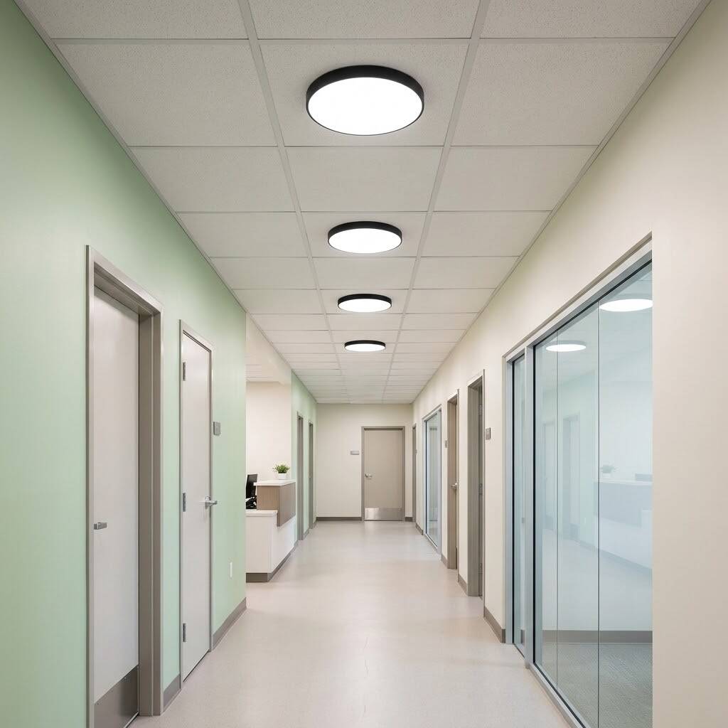 ACK 36W 4000K Ilık Beyaz Sıva Üstü Yuvarlak Led Panel (Ø225 mm Siyah Kasa) AP05-03611 - 2