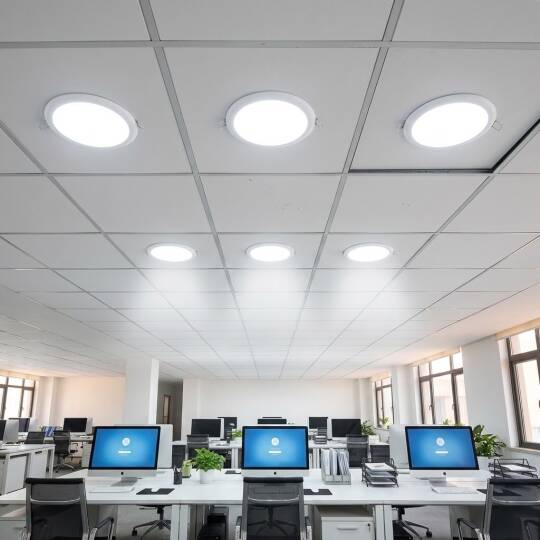 ACK 36W 6500K Beyaz 3850lm Sıva Altı Çerçevesiz Led Panel (Ø225 mm Beyaz Kasa) AP10-03630 - 2