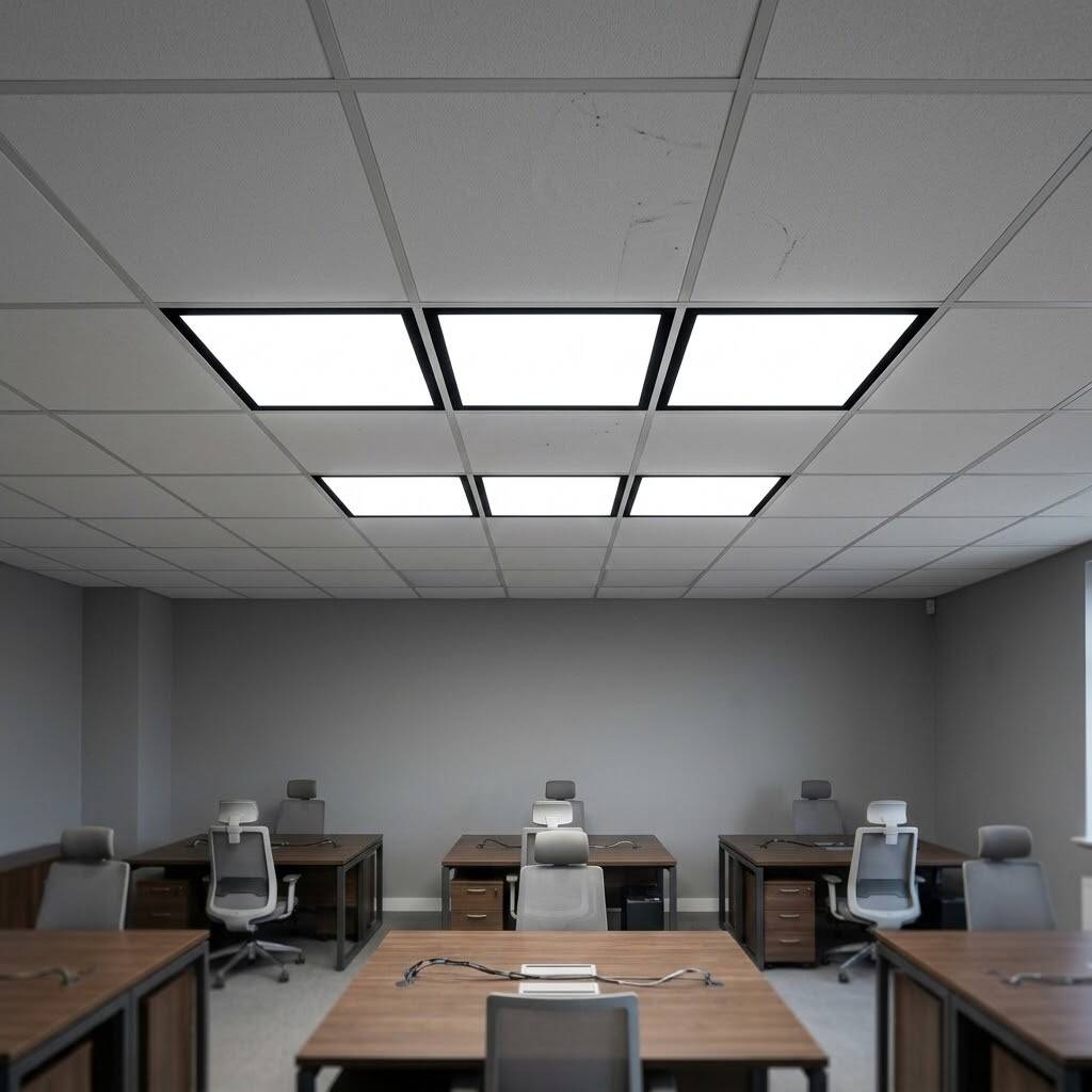 ACK 36W 6500K Beyaz Clip-in Sıva Altı Led Panel (600x600 Siyah Kasa) AP21-36631 - 2