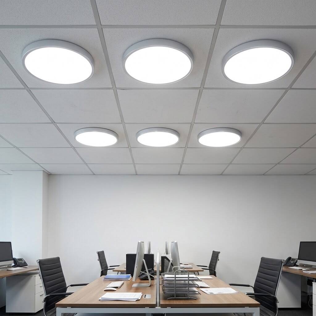 ACK 36W 6500K Beyaz Sıva Üstü Yuvarlak Led Panel (Ø225 mm Beyaz Kasa) AP05-03630 - 2