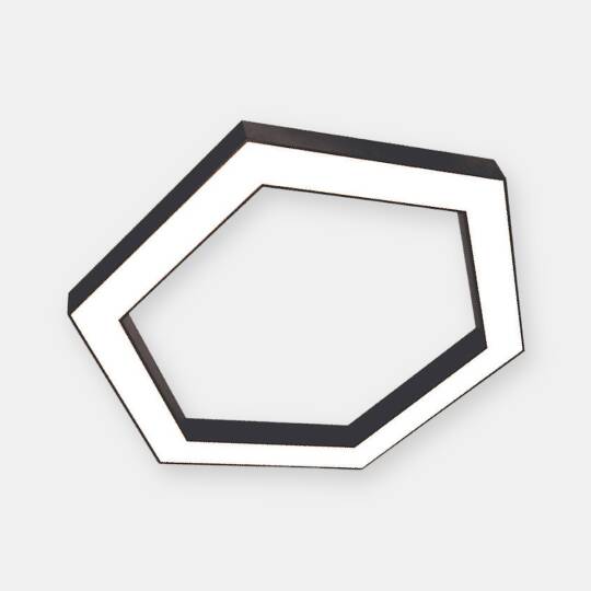 ACK 38W Geniş Çaplı Dekoratif Linear Sarkıt Armatür Ø40 cm Altıgen (Hexagon) Siyah Kasa AL02-16401