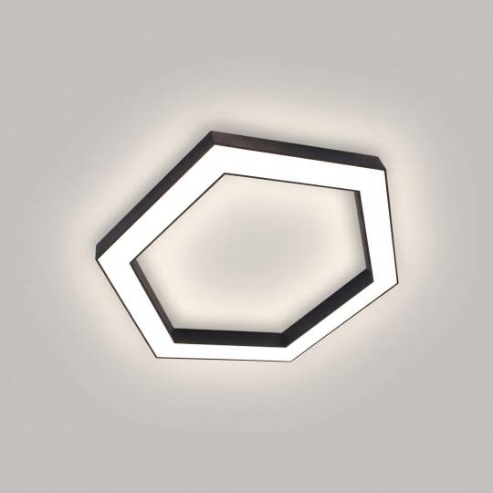 ACK 38W Geniş Çaplı Dekoratif Linear Sarkıt Armatür Ø40 cm Altıgen (Hexagon) Siyah Kasa AL02-16401 - 3