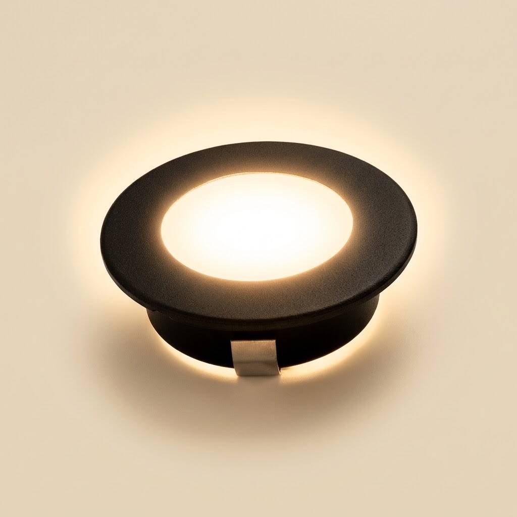 ACK 3W 3000K Günışığı 210lm Sıva Altı Mini Yuvarlak Led Spot (Siyah Kasa) AH07-01231 - 3