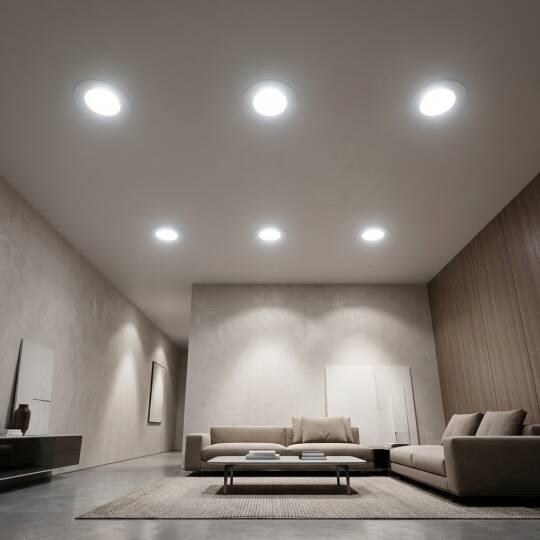 ACK 3W 6500K Beyaz 210lm Sıva Altı Mini Yuvarlak Led Spot (Beyaz Kasa) AH06-00130 - 2