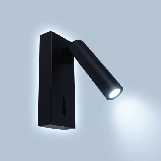 ACK 3W 6500K Beyaz 270lm Alüminyum LED Aplik (Siyah) AH09-00531 - 3