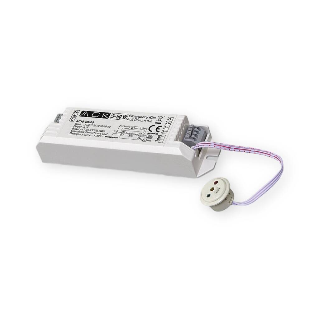 ACK 3W LED Lambalı Armatürler İçin Acil Durum Kiti AC15-00609 - 1