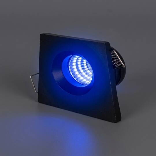 ACK 3W Mavi Işık 210lm Sıva Altı Mini Kare Led Spot (Siyah Kasa) AH07-01761 - 3