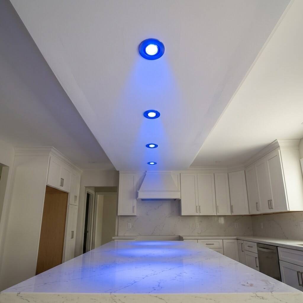 ACK 3W Mavi Işık 210lm Sıva Altı Mini Yuvarlak Led Spot (Saten Kasa) AH06-00364 - 2