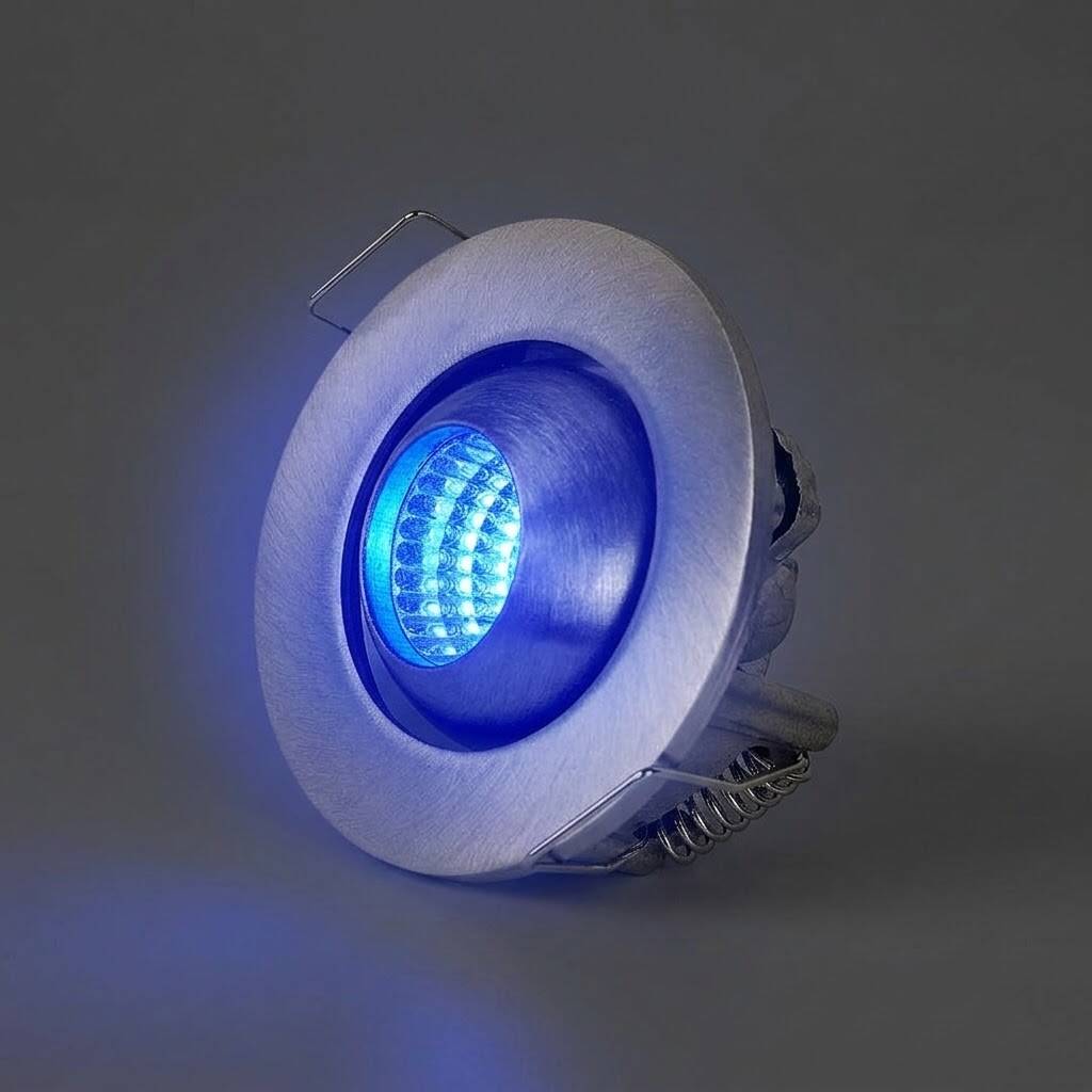 ACK 3W Mavi Işık 210lm Sıva Altı Mini Yuvarlak Led Spot (Saten Kasa) AH06-00364 - 3