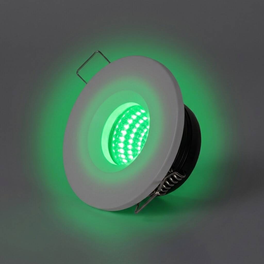 ACK 3W Yeşil Işık 210lm Sıva Altı Mini Yuvarlak Led Spot (Beyaz Kasa) AH06-00150 - 3