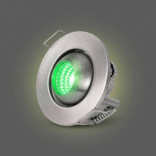 ACK 3W Yeşil Işık 210lm Sıva Altı Mini Yuvarlak Led Spot (Saten Kasa) AH06-00354 - 3