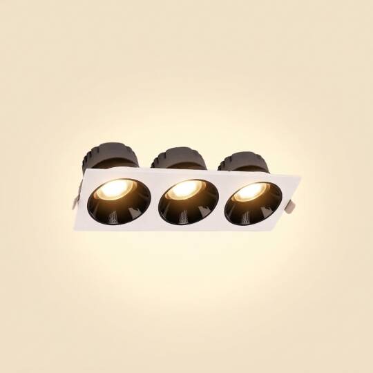 ACK 3x10W 3000K Günışığı 2550lm Kamaşma Önleyici Üçlü Sıva Altı Spot (247x88 mm Beyaz Kasa) AD10-01700 - 3