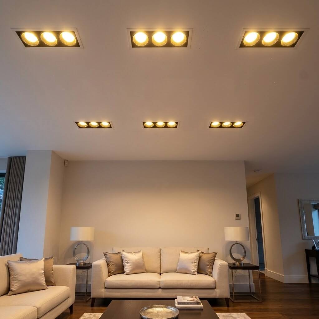ACK 3x10W 3000K Günışığı 2550lm Kamaşma Önleyici Üçlü Sıva Altı Spot (247x88 mm Siyah Kasa) AD10-01701 - 2