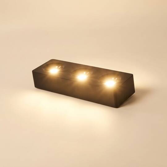 ACK 3x10W 3000K Günışığı 3000lm Kamaşma Önleyici Üçlü Sıva Üstü Spot (313x102 mm Siyah Kasa) AH12-01301 - 3