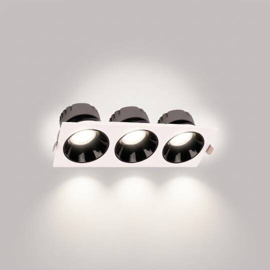 ACK 3x10W 4000K Ilık Beyaz 2600lm Kamaşma Önleyici Üçlü Sıva Altı Spot (247x88 mm Beyaz Kasa) AD10-01710 - 3