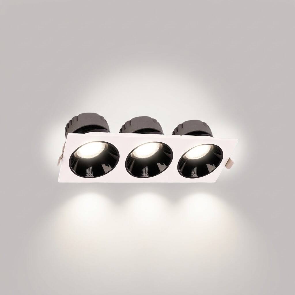 ACK 3x10W 4000K Ilık Beyaz 2600lm Kamaşma Önleyici Üçlü Sıva Altı Spot (247x88 mm Beyaz Kasa) AD10-01710 - 3