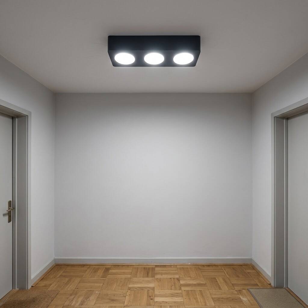 ACK 3x10W 4000K Ilık Beyaz 3090lm Kamaşma Önleyici Üçlü Sıva Üstü Spot (313x102 mm Siyah Kasa) AH12-01311 - 2