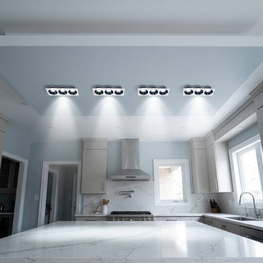 ACK 3x10W 6500K Beyaz 2700lm Kamaşma Önleyici Üçlü Sıva Altı Spot (247x88 mm Beyaz Kasa) AD10-01730 - 2