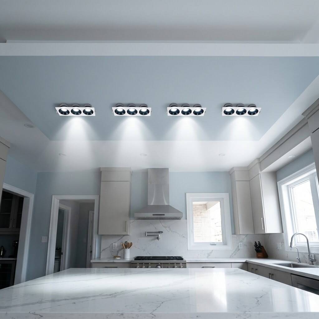 ACK 3x10W 6500K Beyaz 2700lm Kamaşma Önleyici Üçlü Sıva Altı Spot (247x88 mm Beyaz Kasa) AD10-01730 - 2