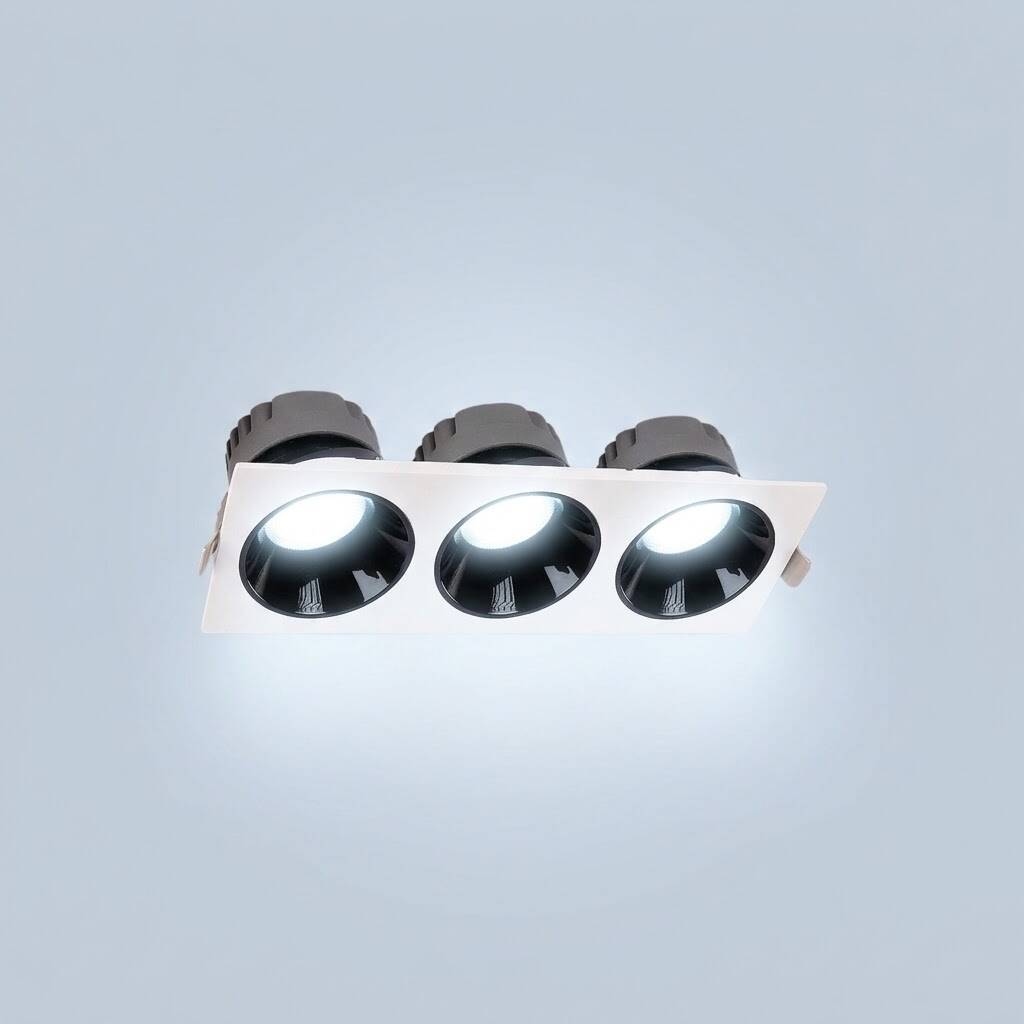 ACK 3x10W 6500K Beyaz 2700lm Kamaşma Önleyici Üçlü Sıva Altı Spot (247x88 mm Beyaz Kasa) AD10-01730 - 3