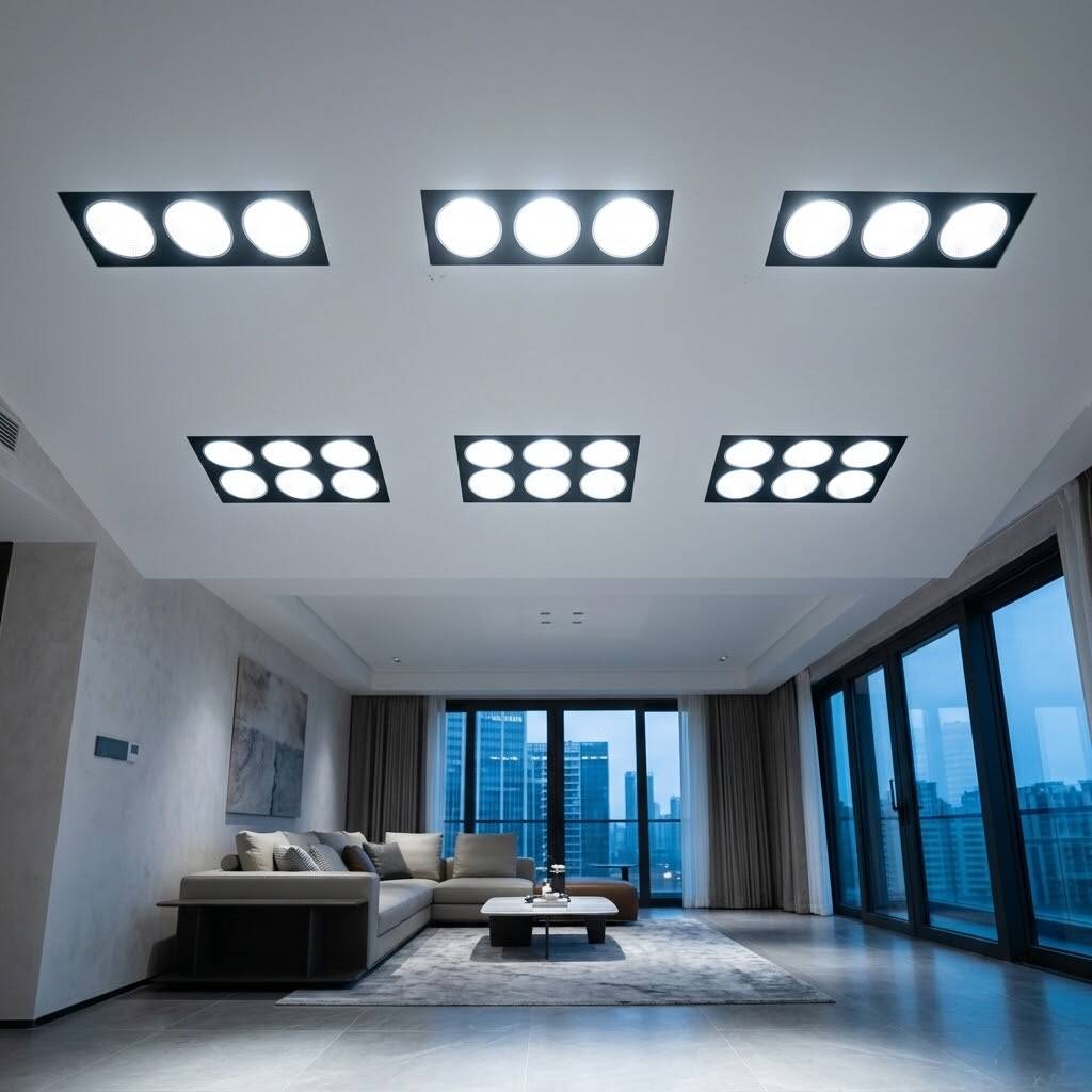 ACK 3x10W 6500K Beyaz 2700lm Kamaşma Önleyici Üçlü Sıva Altı Spot (247x88 mm Siyah Kasa) AD10-01731 - 2