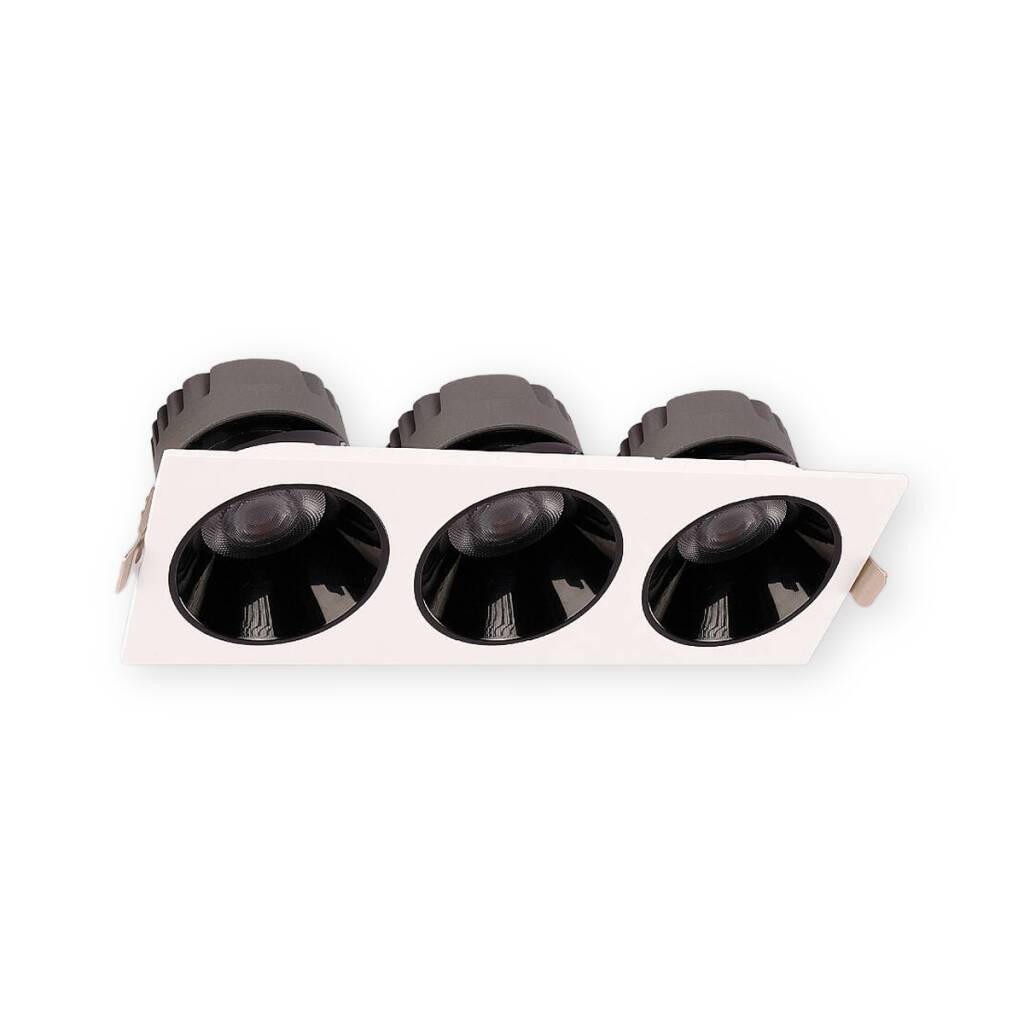 ACK 3x18W 3000K Günışığı 4590lm Kamaşma Önleyici Üçlü Sıva Altı Spot (318x115 mm Beyaz Kasa) AD10-02700 - 1