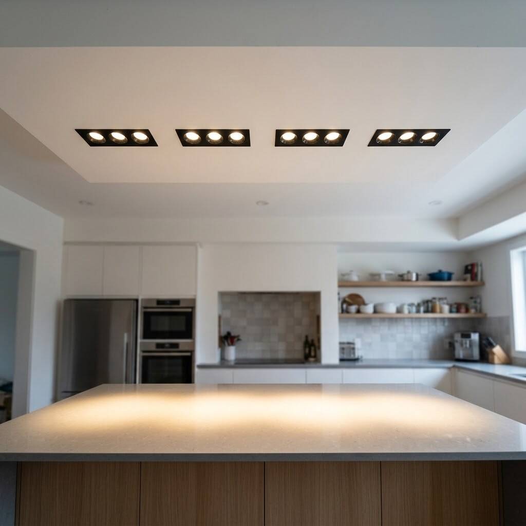 ACK 3x18W 3000K Günışığı 4590lm Kamaşma Önleyici Üçlü Sıva Altı Spot (318x115 mm Siyah Kasa) AD10-02701 - 2