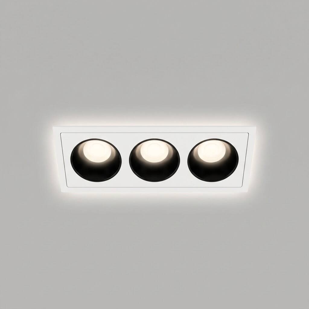 ACK 3x18W 4000K Ilık Beyaz 4698lm Kamaşma Önleyici Üçlü Sıva Altı Spot (318x115 mm Beyaz Kasa) AD10-02710 - 3