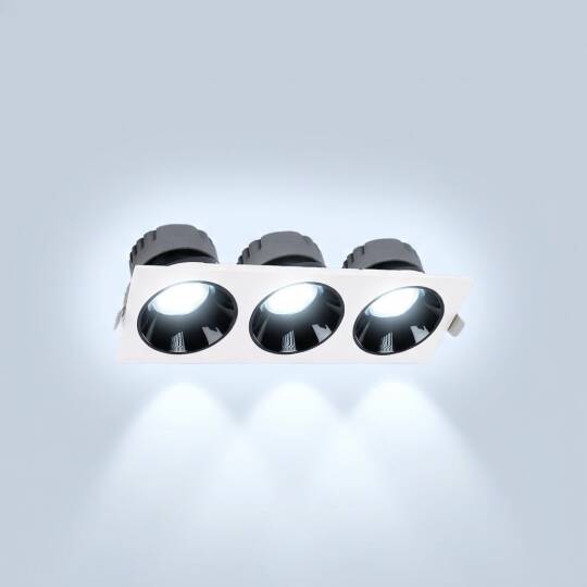 ACK 3x18W 6500K Beyaz 4860lm Kamaşma Önleyici Üçlü Sıva Altı Spot (318x115 mm Beyaz Kasa) AD10-02730 - 3
