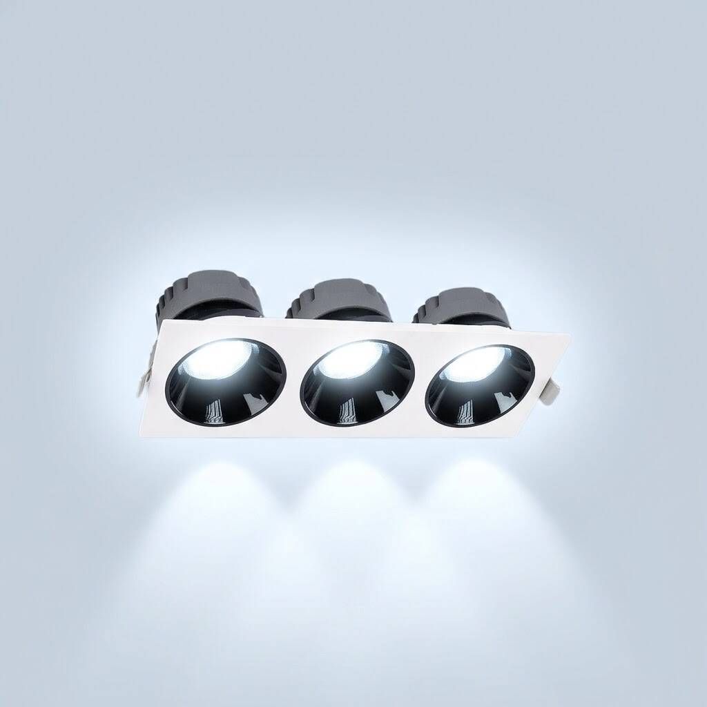 ACK 3x18W 6500K Beyaz 4860lm Kamaşma Önleyici Üçlü Sıva Altı Spot (318x115 mm Beyaz Kasa) AD10-02730 - 3