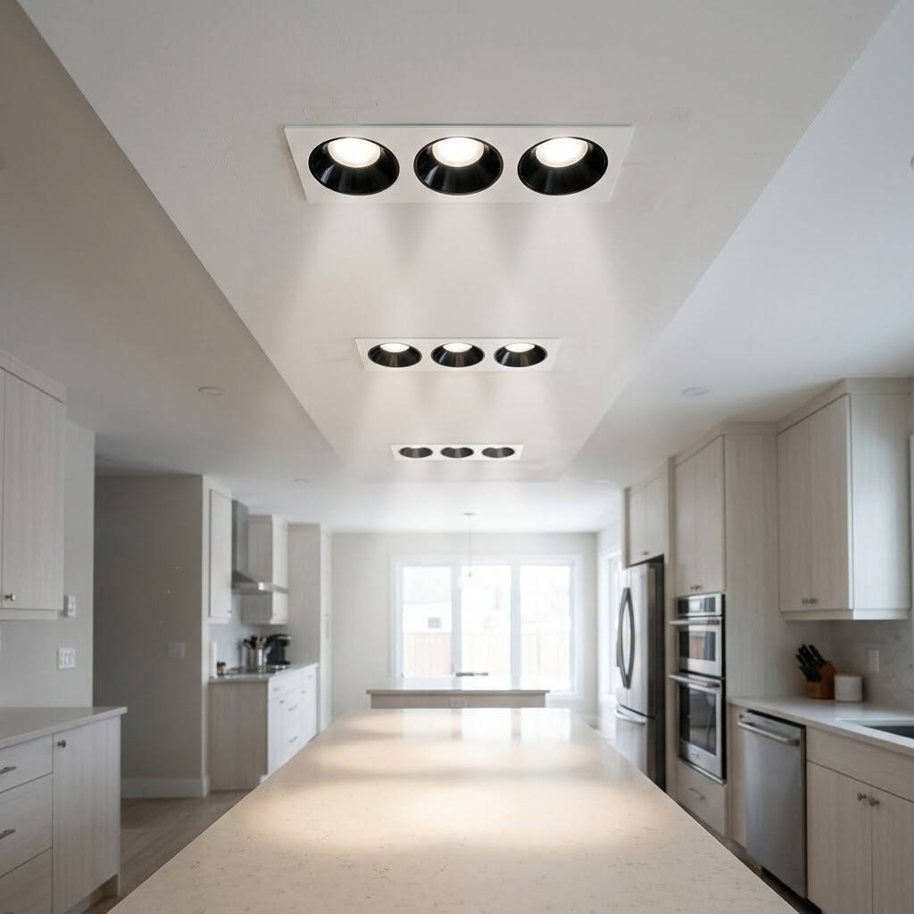 ACK 3x25W 4000K Ilık Beyaz 6525lm Kamaşma Önleyici Üçlü Sıva Altı Spot (390x140 mm Beyaz Kasa) AD10-03710 - 2