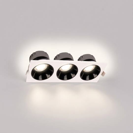 ACK 3x25W 4000K Ilık Beyaz 6525lm Kamaşma Önleyici Üçlü Sıva Altı Spot (390x140 mm Beyaz Kasa) AD10-03710 - 3