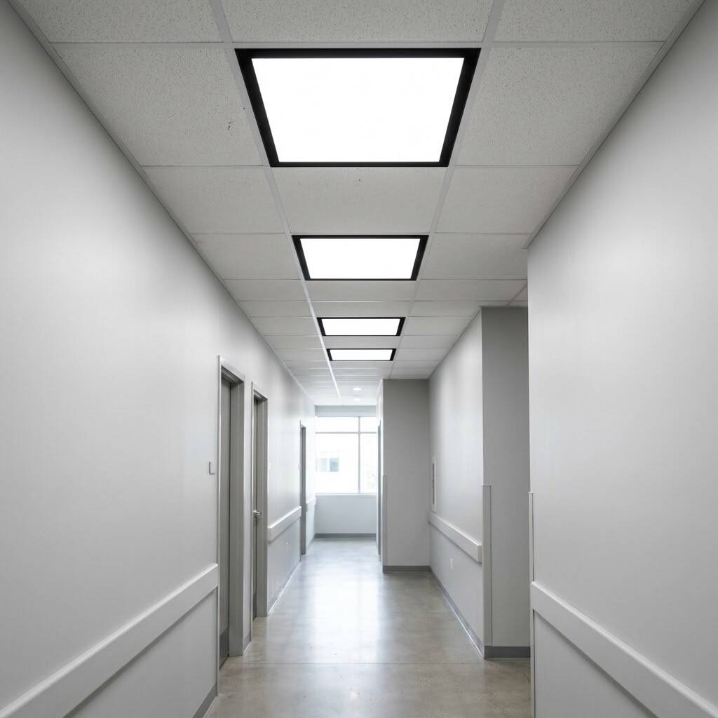 ACK 42W 4000K Ilık Beyaz Clip-in Sıva Altı Led Panel (600x600 Siyah Kasa) AP21-46611 - 2