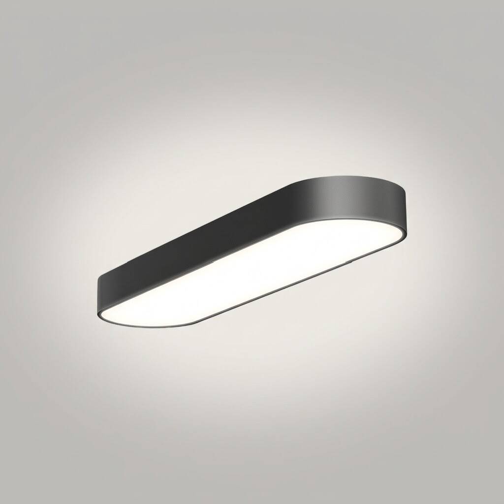 ACK 42W Geniş Çaplı Dekoratif Linear Sarkıt Armatür 15cmx100cm Dikdörtgen Siyah Kasa AL02-80401 - 3