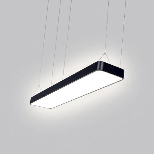 ACK 42W Geniş Çaplı Dekoratif Linear Sarkıt Armatür 20cmX100cm Dikdörtgen Geniş Siyah Kasa AL02-11101 - 3