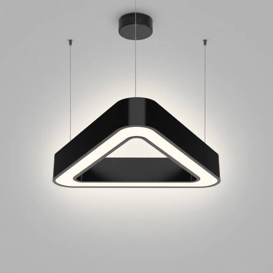ACK 45W Geniş Çaplı Dekoratif Linear Sarkıt Armatür 40cmx40cm Üçgen Siyah Kasa AL02-04401 - 3