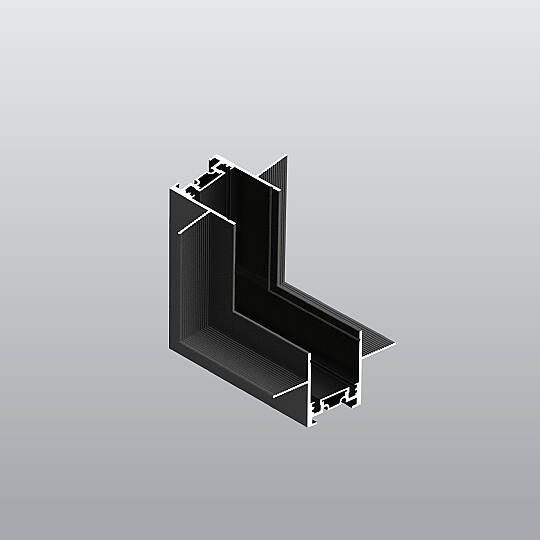 ACK 48V Magnetik Ray Aksesuarı - 90° Dikey Bağlantı Aparatı Sıvaaltı Siyah (Kod: AD45-95000)