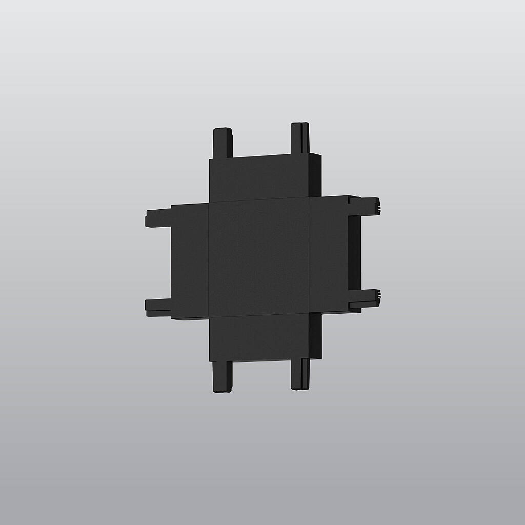 ACK 48V Magnetik Ray Aksesuarı - + (Artı) Bağlantı Aparatı Sıvaüstü Siyah (Kod: AD45-96200) - 1