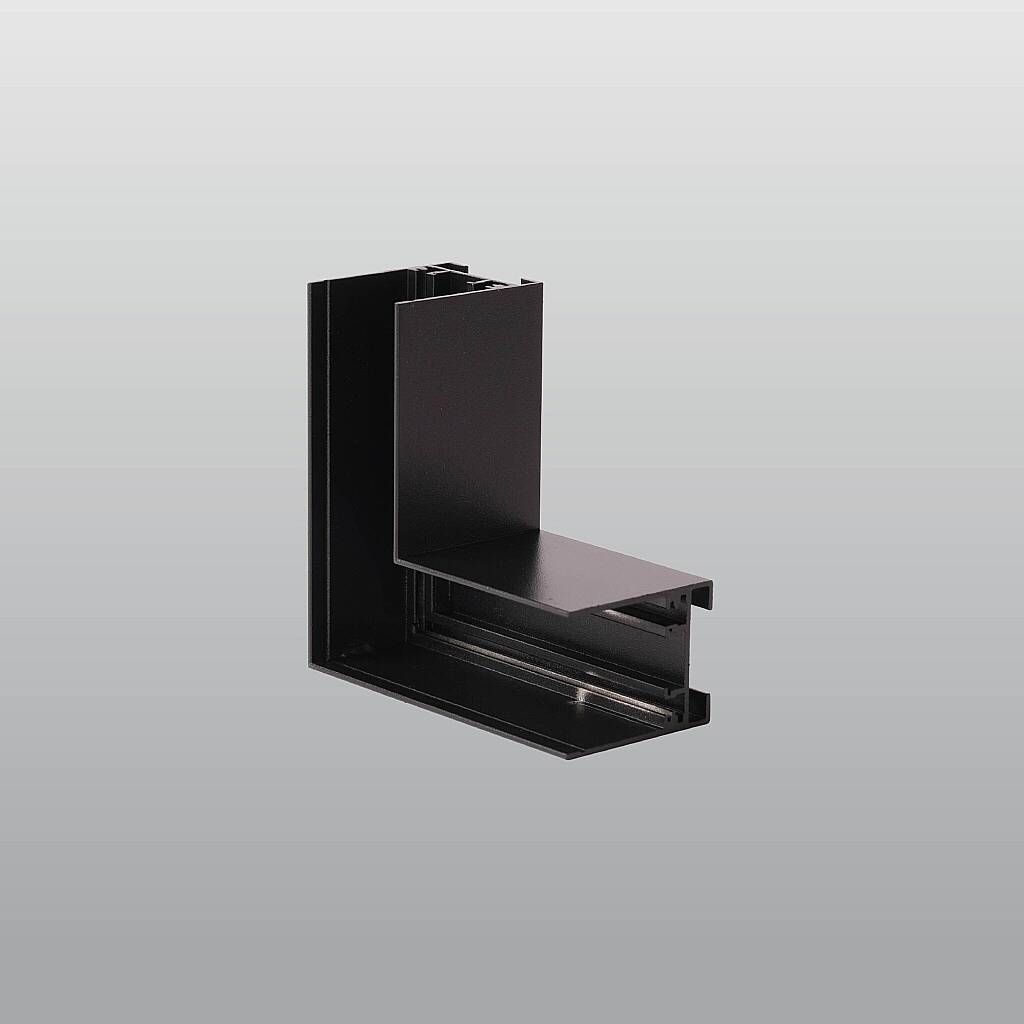 ACK 48V Magnetik Ray Aksesuarı - L Dönüş Aparatı Sıvaüstü Siyah (Kod: AD45-97600) - 1
