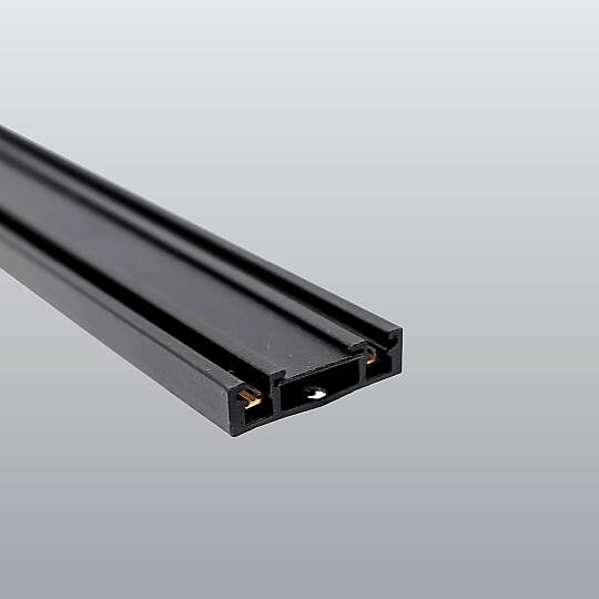 ACK 48V Magnetik Ray Aksesuarı - Sıva Üstü Alüminyum Ray 2 Metre Siyah (Kod: AD45-91002)