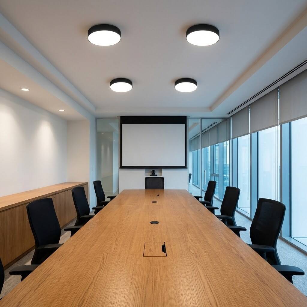 ACK 48W 4000K Ilık Beyaz Sıva Üstü Yuvarlak Led Panel (Ø300 mm Siyah Kasa) AP05-04811 - 2