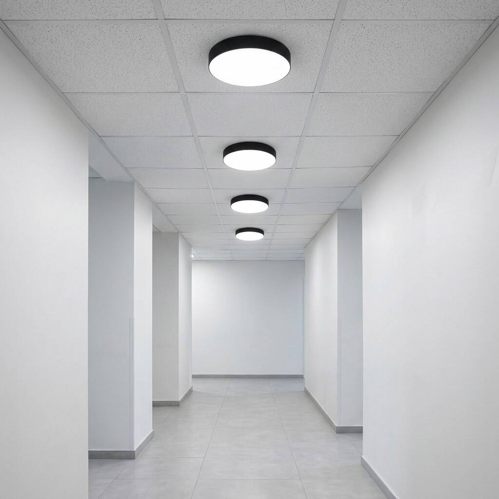 ACK 48W 6500K Beyaz Sıva Üstü Yuvarlak Led Panel (Ø300 mm Siyah Kasa) AP05-04831 - 2