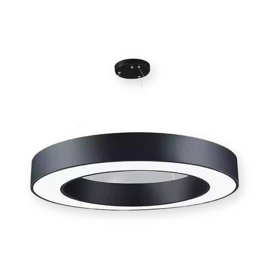 ACK 48W Geniş Çaplı Dekoratif Linear Sarkıt Armatür Ø60 cm Yuvarlak Halka Siyah Kasa AL02-09601 - 1