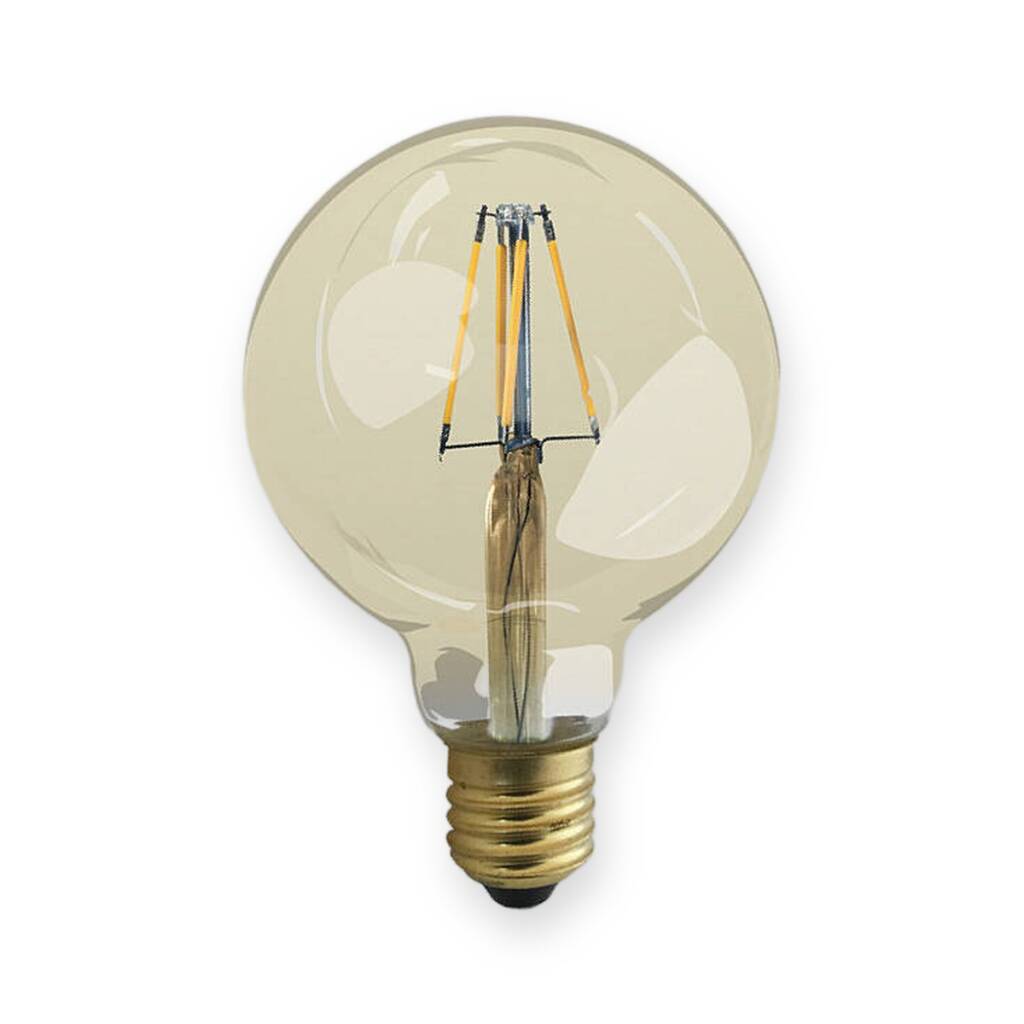 ACK 4W G95 2700K Sıcak Beyaz LED Rustik Ampul AB47-00420 - 1