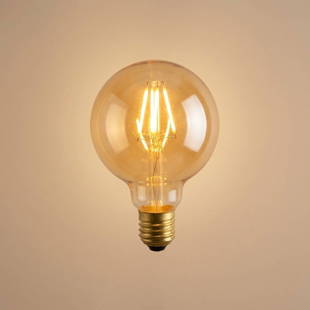 ACK 4W G95 2700K Sıcak Beyaz LED Rustik Ampul AB47-00420 - 3